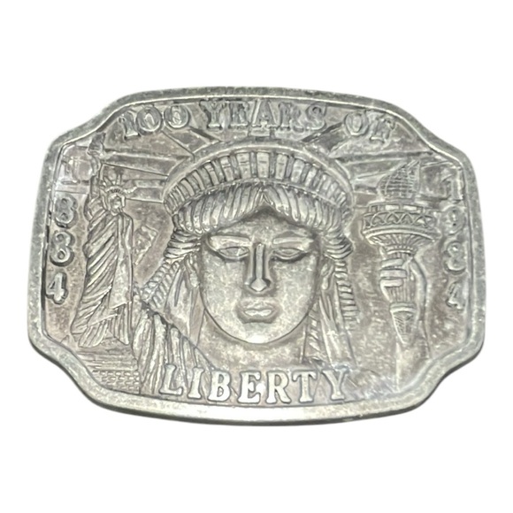 100 Years Of Liberty 1984 100th Anniversary Commemorative Belt Buckle - Picture 4 of 6